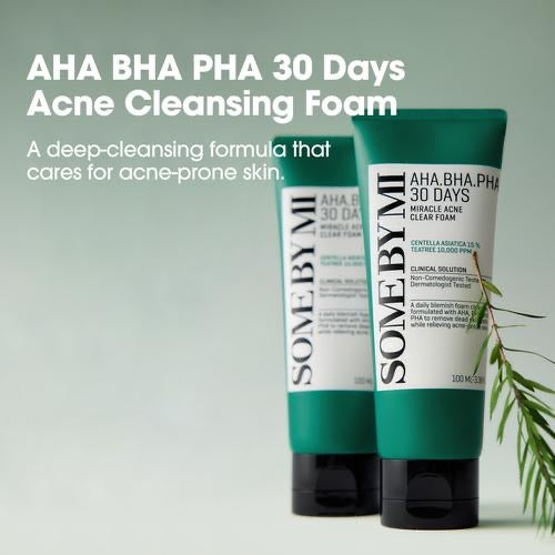 Some By Mi AHA BHA PHA 30 Days Miracle Acne Clear Foam 100ml