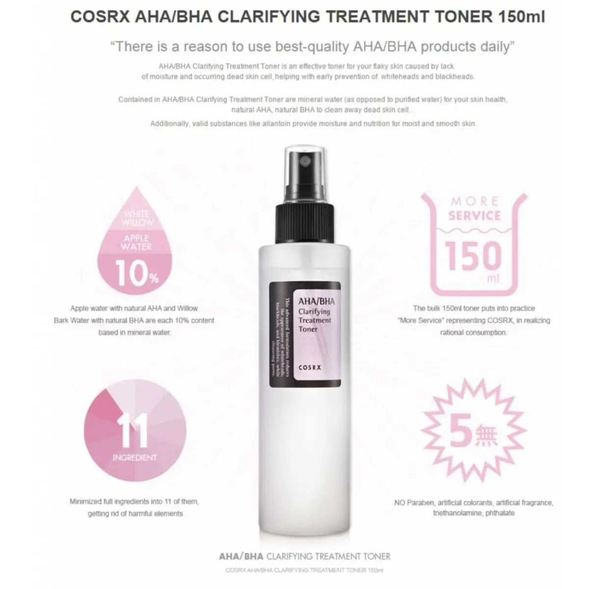COSRX AHA - BHA Clarifying Treatment TONER 150ml